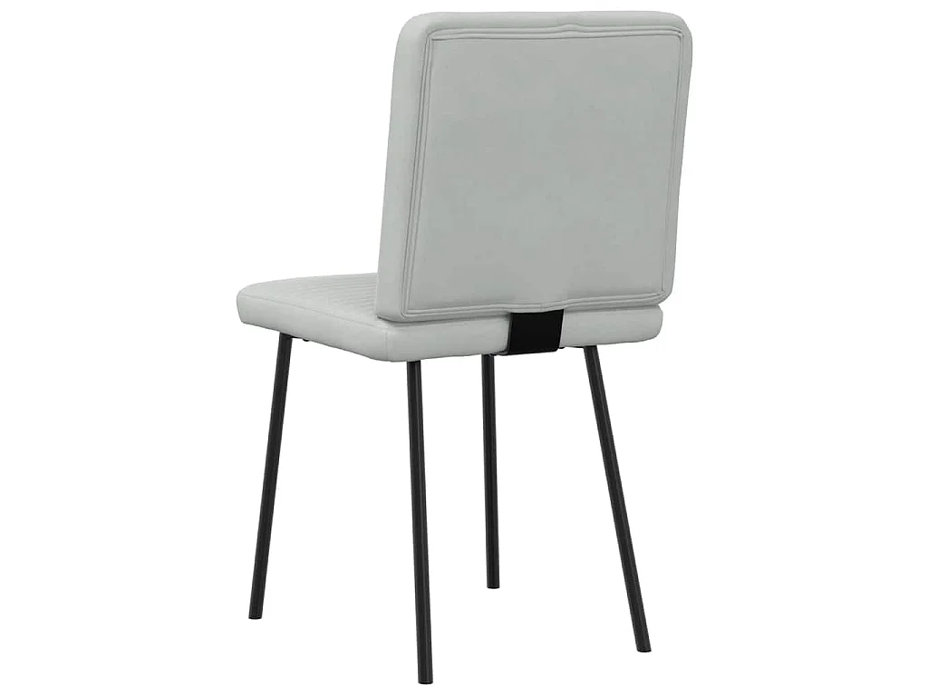 Cadeiras de jantar 2 pcs veludo cinzento-claro