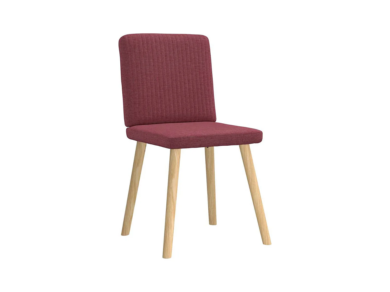 Chaises à manger lot de 6 rouge bordeaux tissu