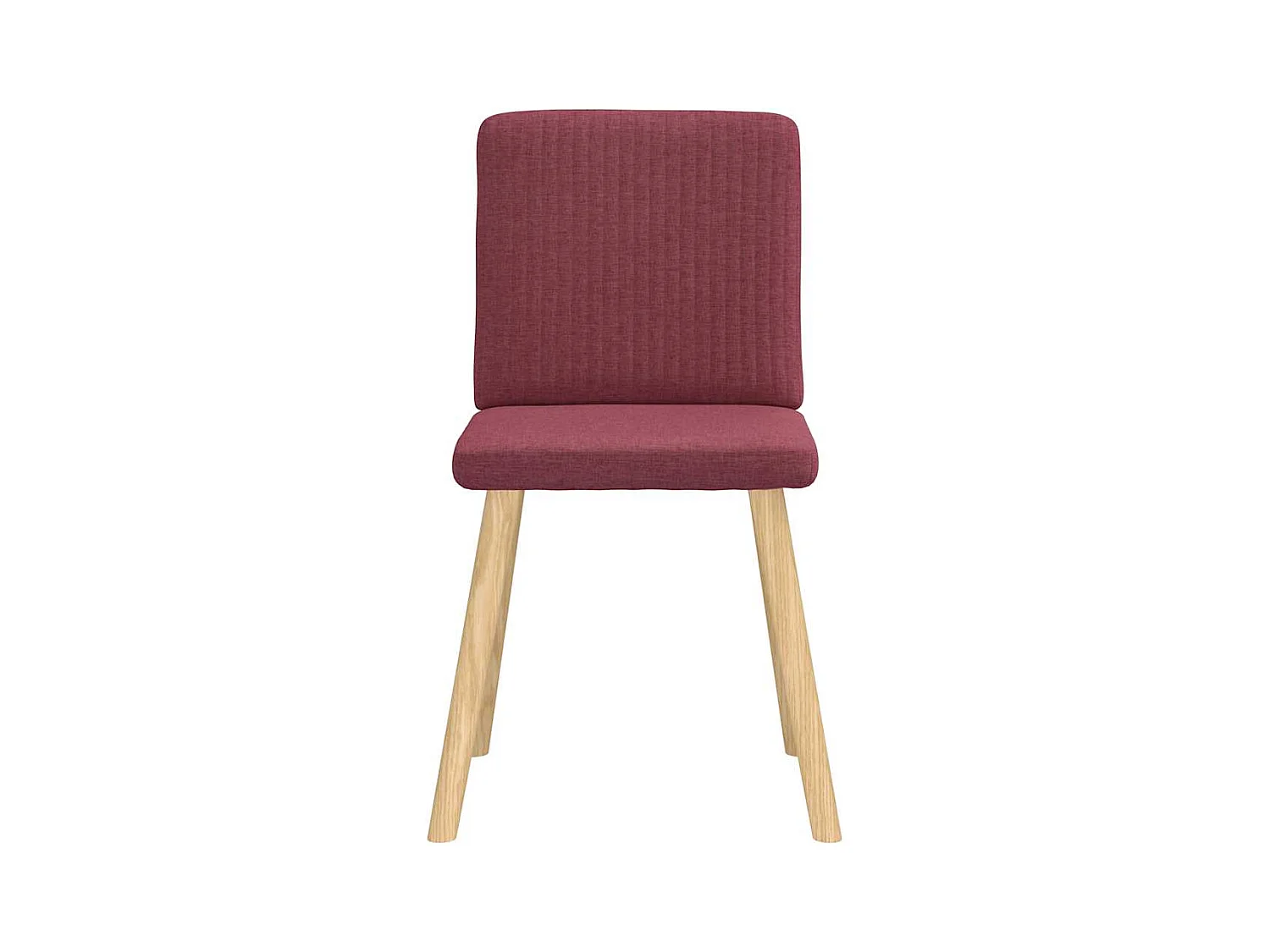 Chaises à manger lot de 6 rouge bordeaux tissu
