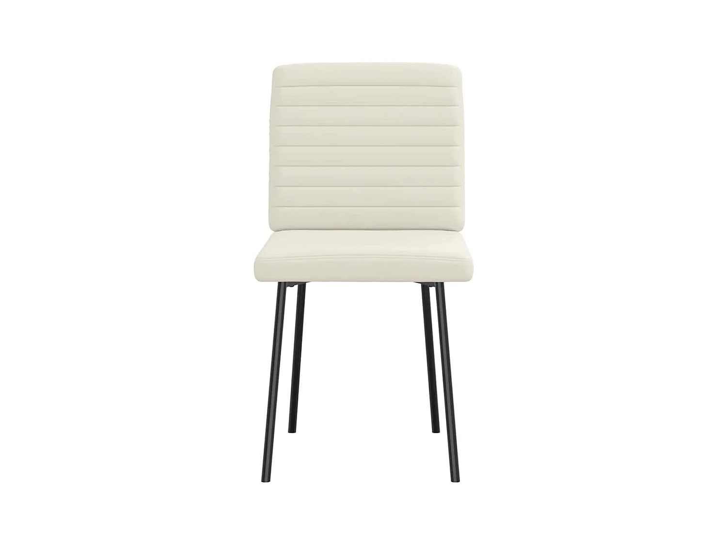 Chaises à manger lot de 2 Crème Velours