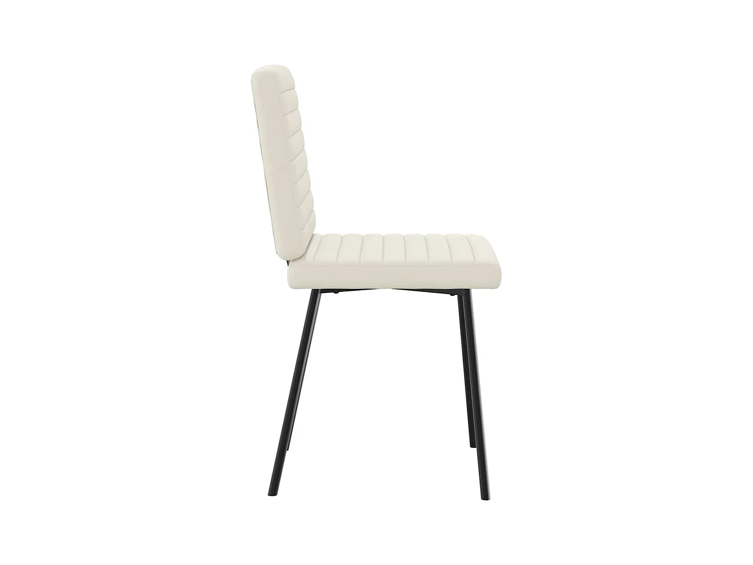 Chaises à manger lot de 2 Crème Velours