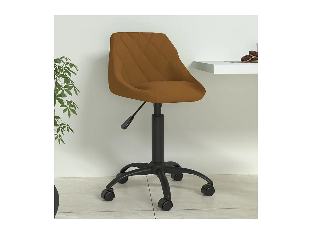 Chaise de salle à manger Marron Velours