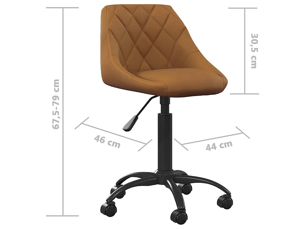 Chaise de salle à manger Marron Velours