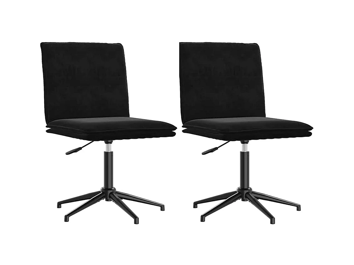 Eetkamerstoelen 2 st fluweel zwart