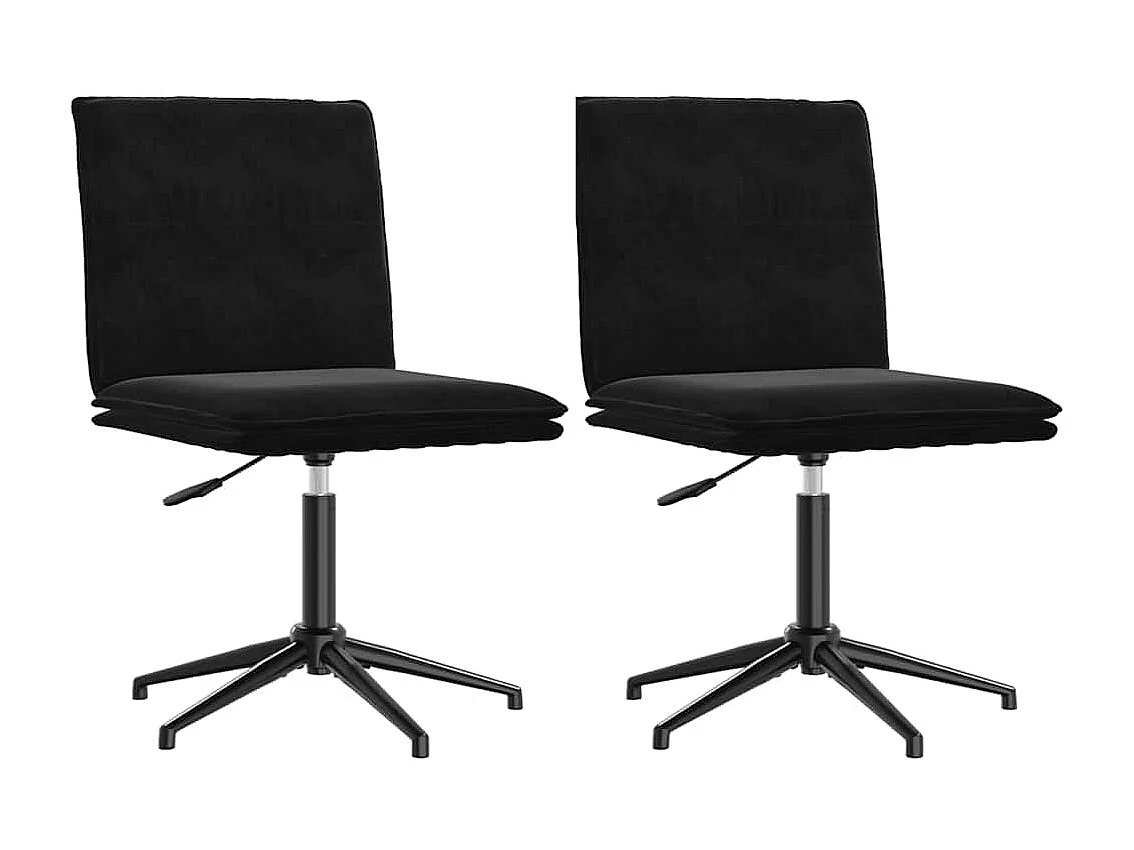 Chaises à manger lot de 2 Noir Velours