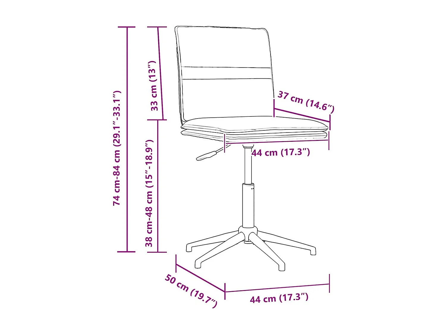 Chaises à manger lot de 2 Noir Velours