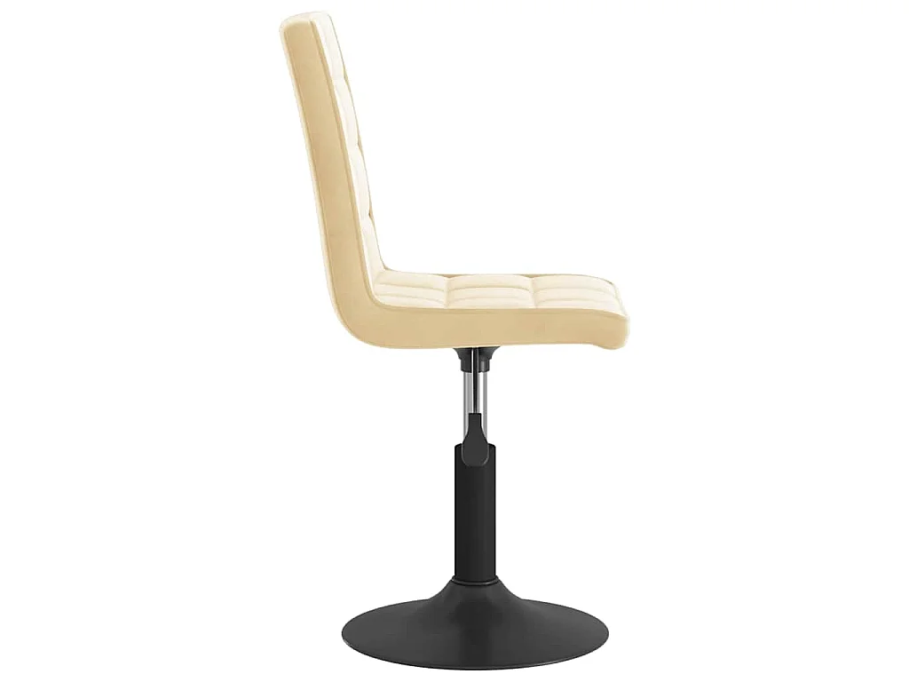 Esszimmerstühle 6 Stk. Drehbar Creme Samt