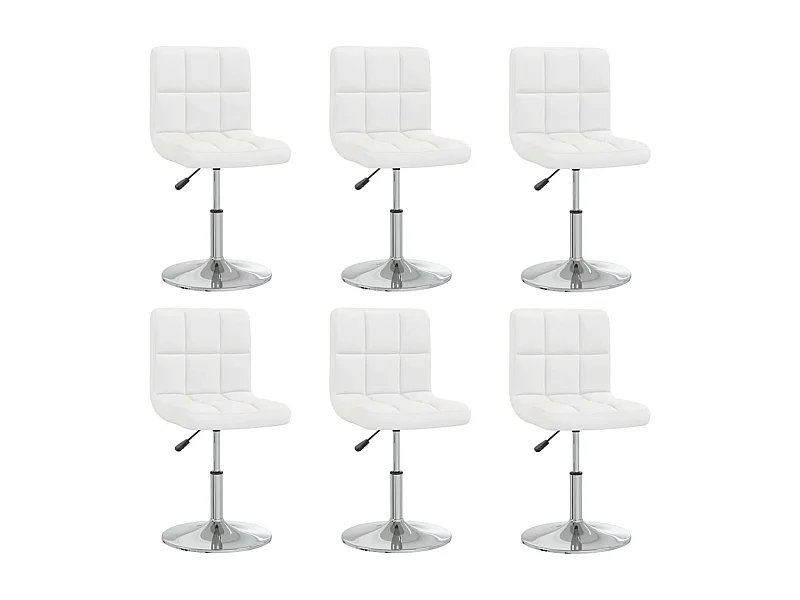 Chaises à manger lot de 6 blanc similicuir