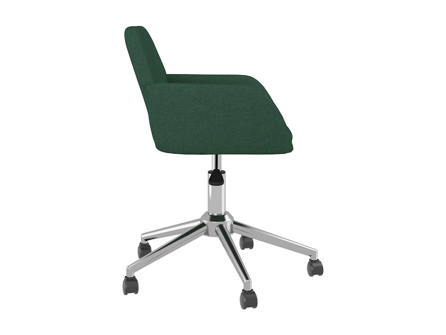 Sedie da Pranzo Girevoli 2 pz Verde Scuro in Tessuto
