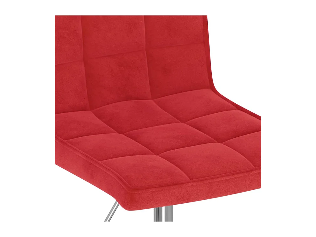 Chaises à manger pivotantes lot de 2 rouge bordeaux velours