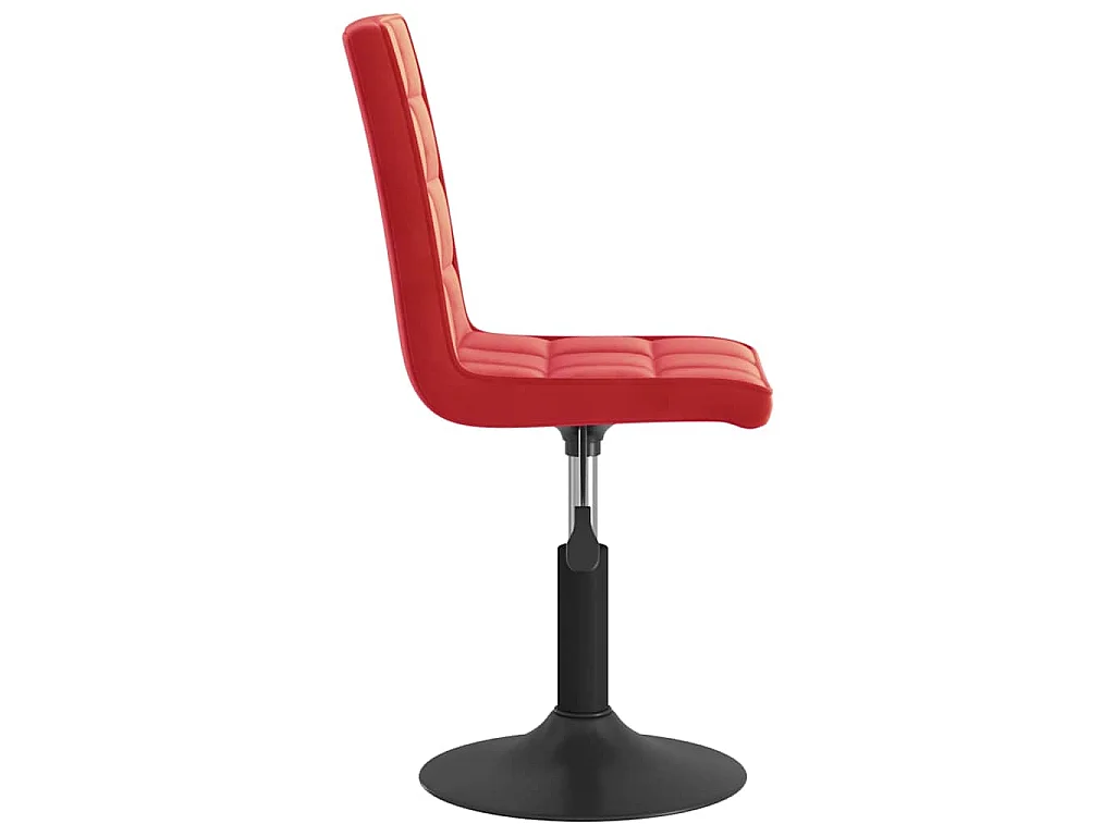 Chaises à manger pivotantes lot de 2 rouge bordeaux velours