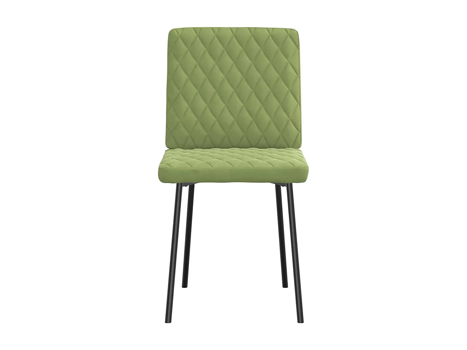 Chaises à manger lot de 2 Vert clair Velours