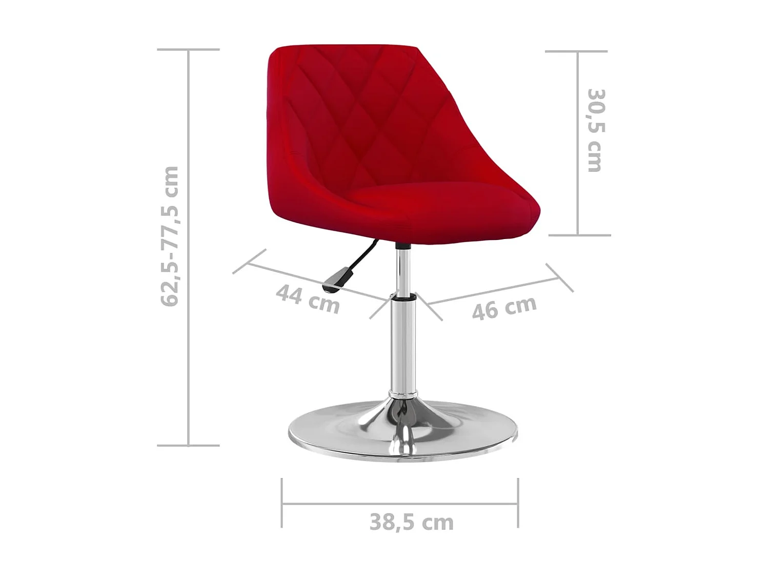 Eetkamerstoelen draaibaar 4 st fluweel wijnrood