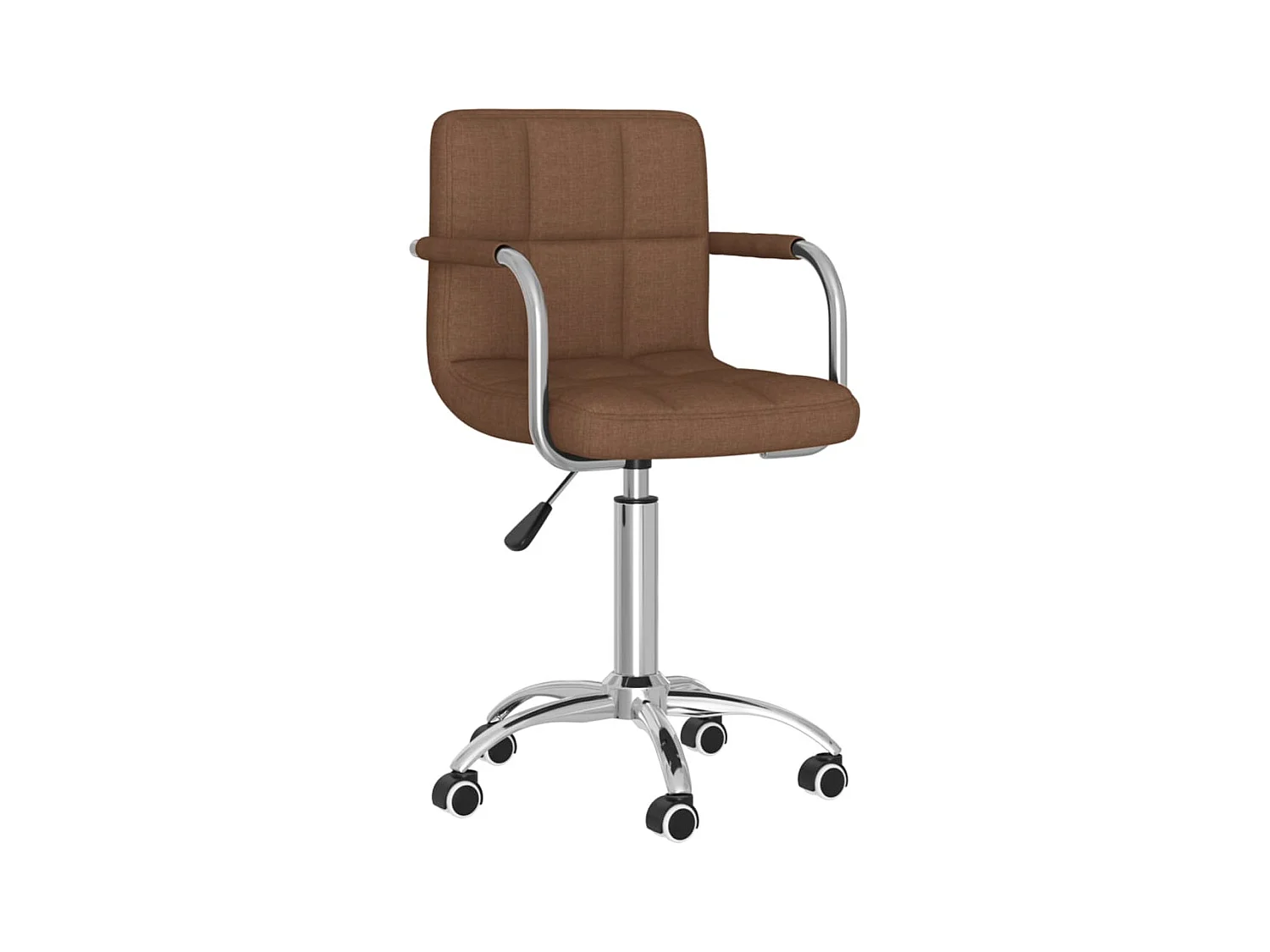 Chaise pivotante de salle à manger Marron Tissu