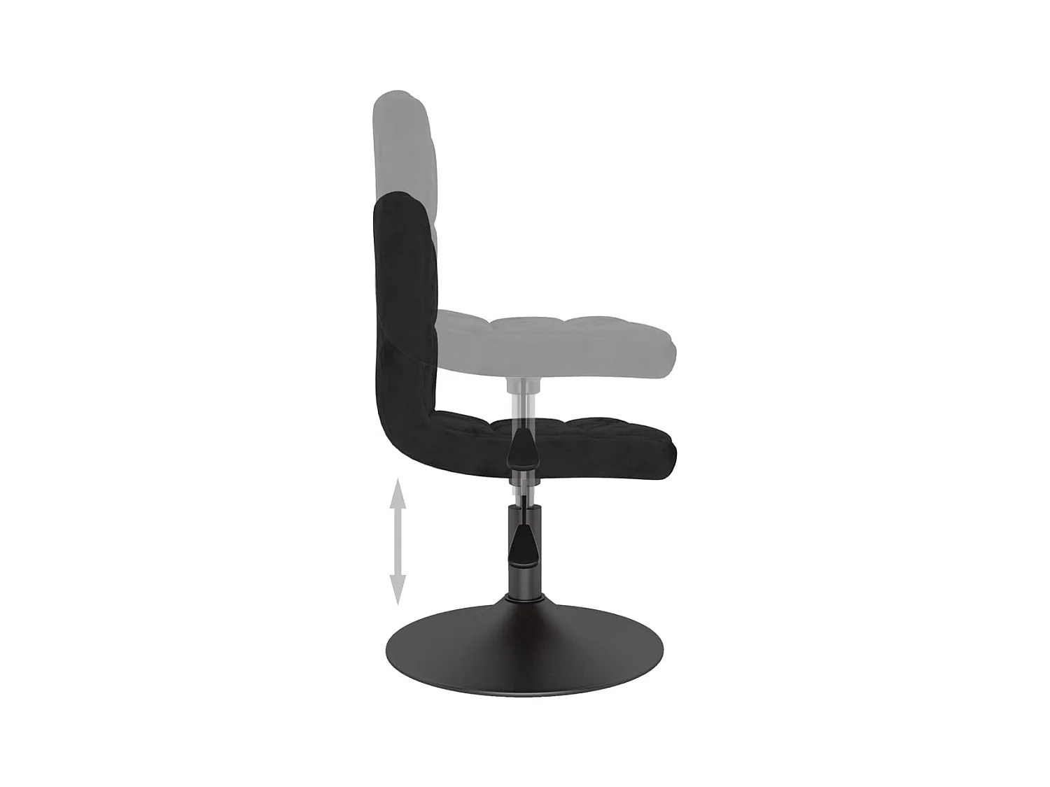 Chaises pivotantes à manger lot de 6 noir velours