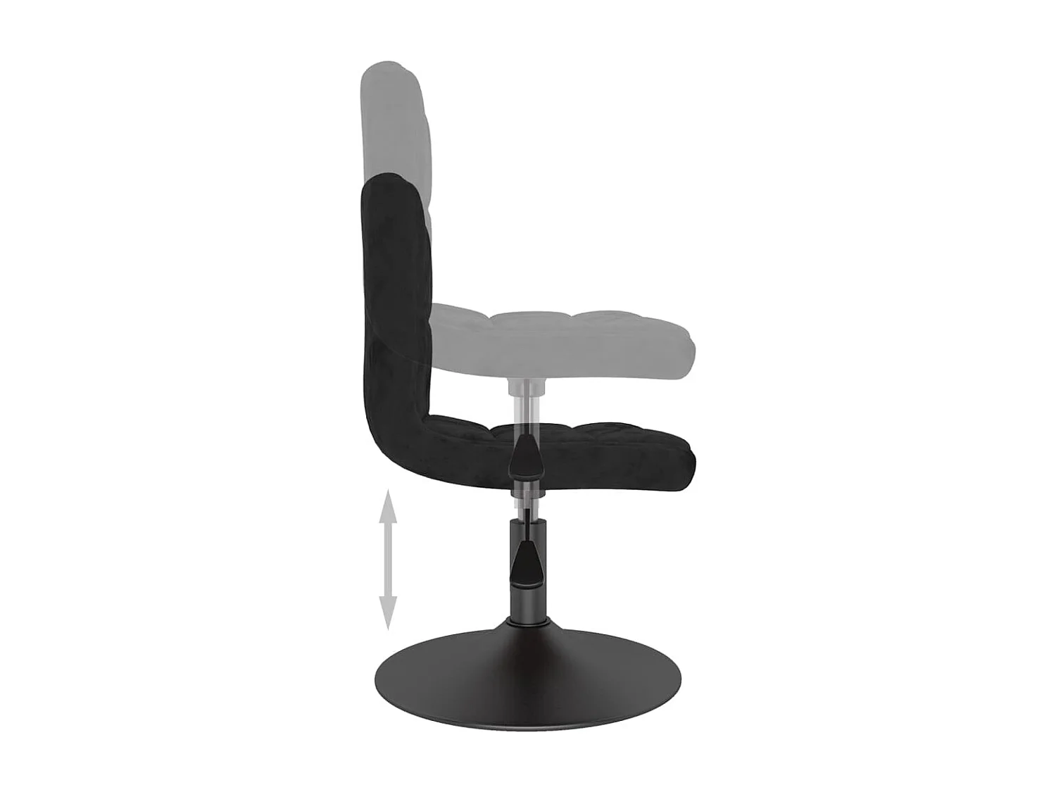 Chaises pivotantes à manger lot de 6 noir velours