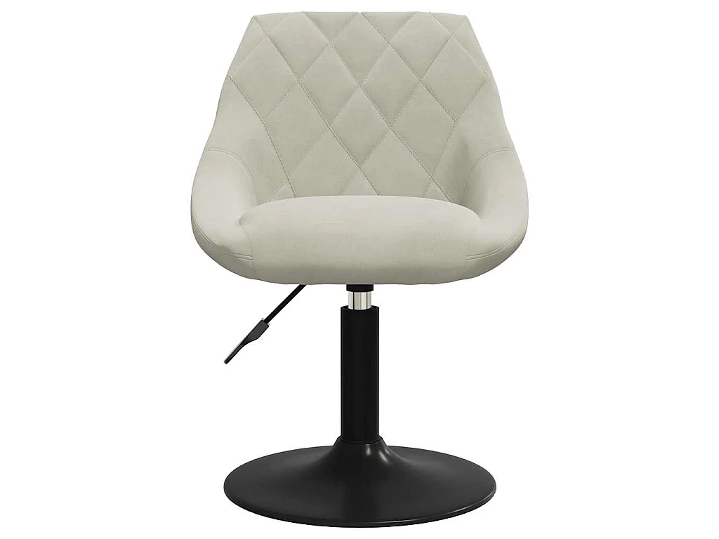 Chaises pivotantes à manger lot de 2 Crème Velours