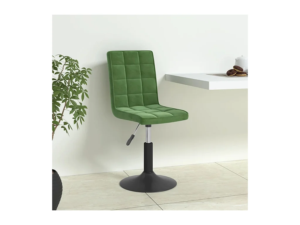 Chaises pivotantes à manger lot de 4 vert foncé velours