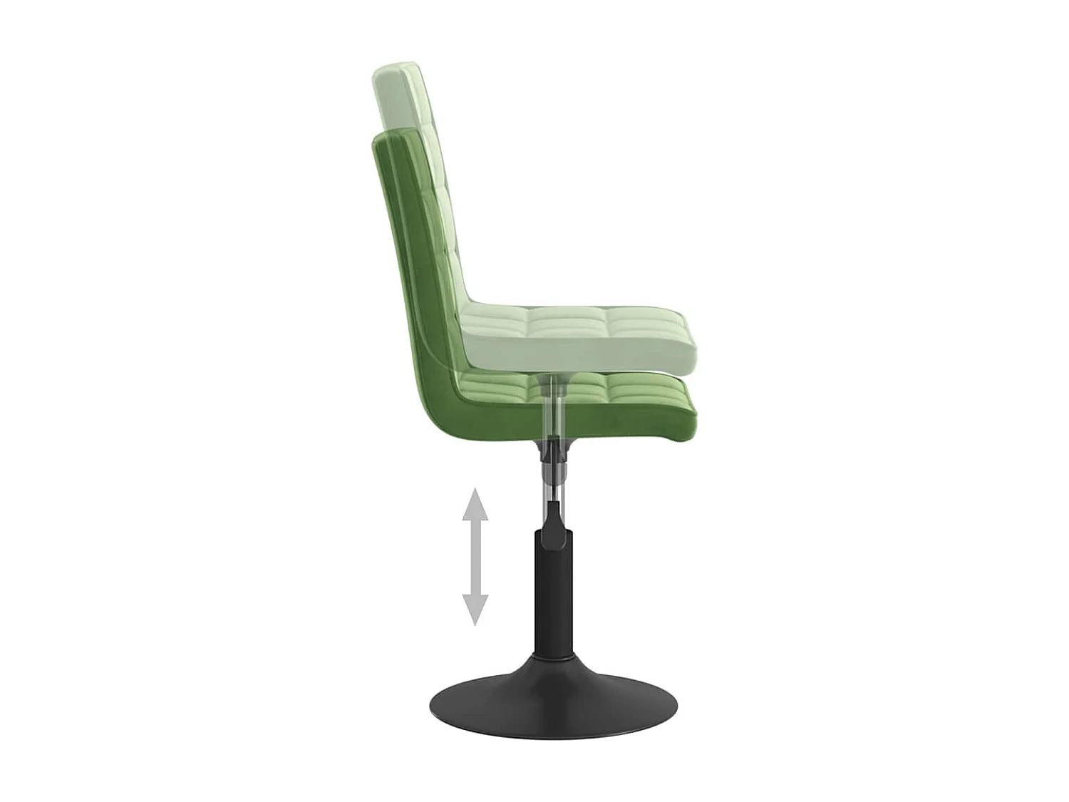 Chaises pivotantes à manger lot de 4 vert foncé velours