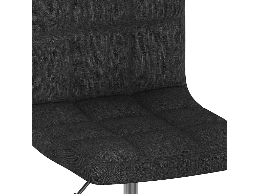 Chaises pivotantes à manger lot de 4 Noir Tissu