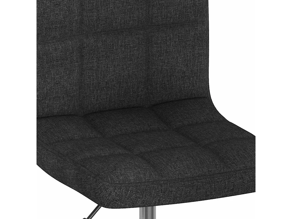 Chaises pivotantes à manger lot de 4 Noir Tissu