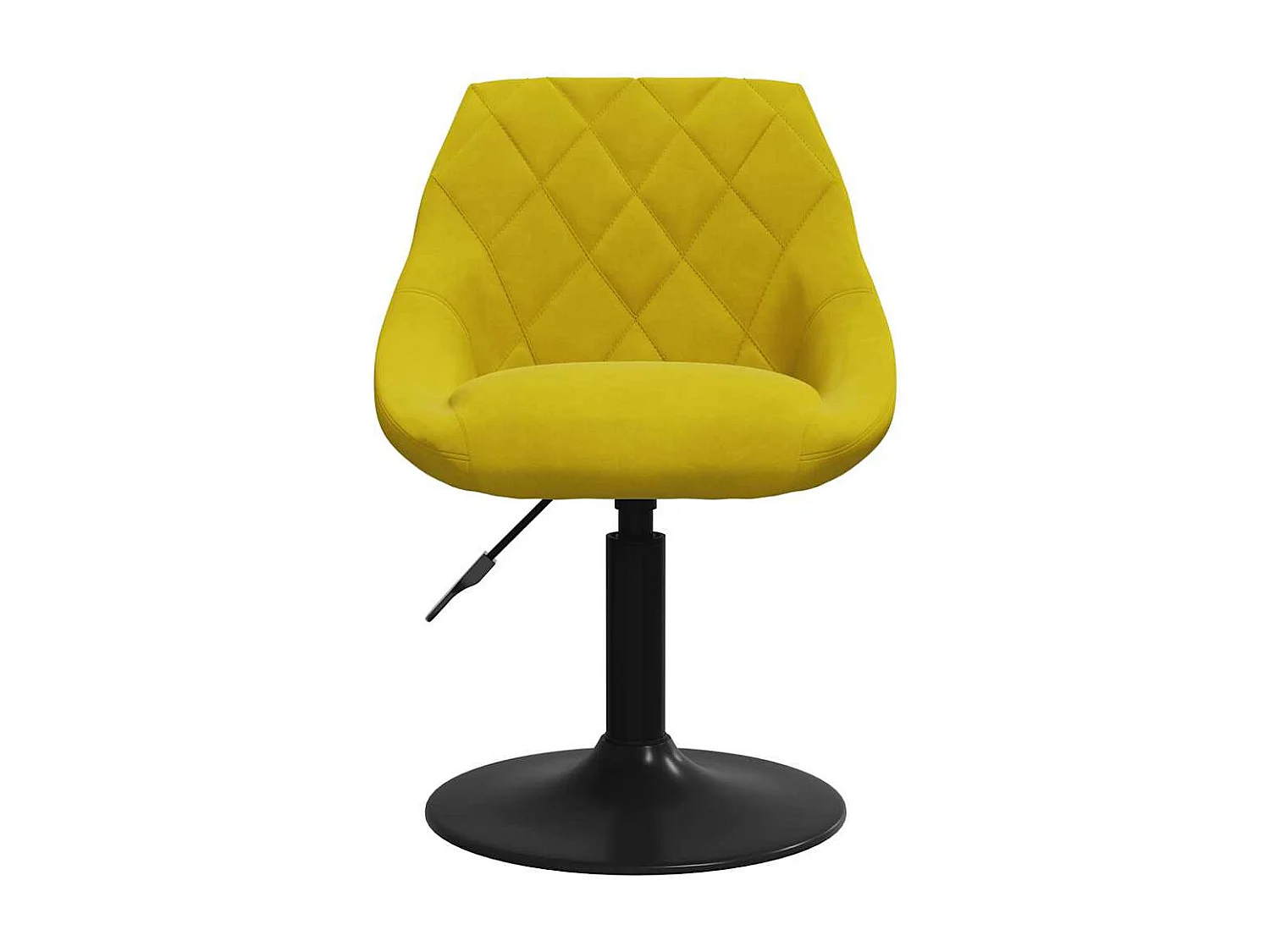Chaises à manger pivotantes lot de 4 jaune moutarde velours