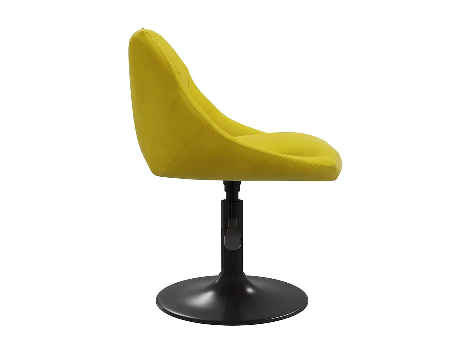 Chaises à manger pivotantes lot de 4 jaune moutarde velours