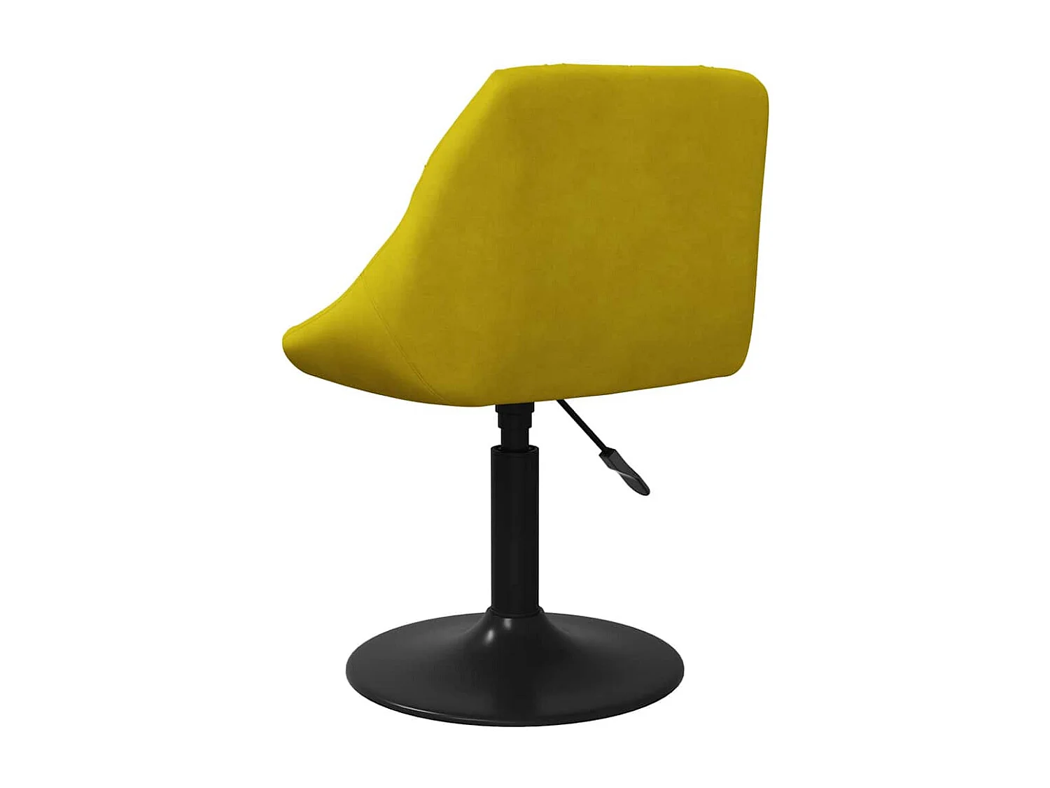Chaises à manger pivotantes lot de 4 jaune moutarde velours