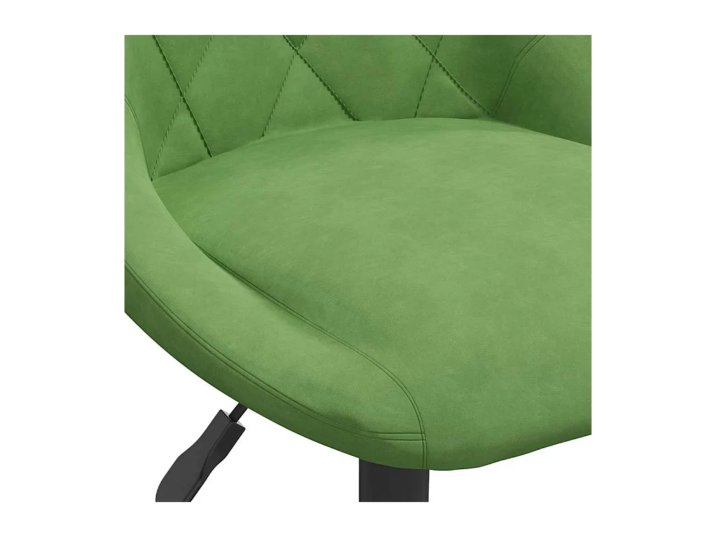 Chaise de salle à manger Vert clair Velours