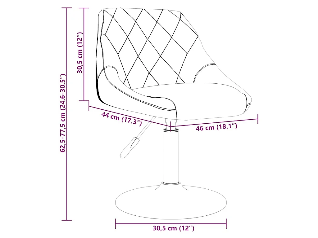 Chaise de salle à manger Vert clair Velours