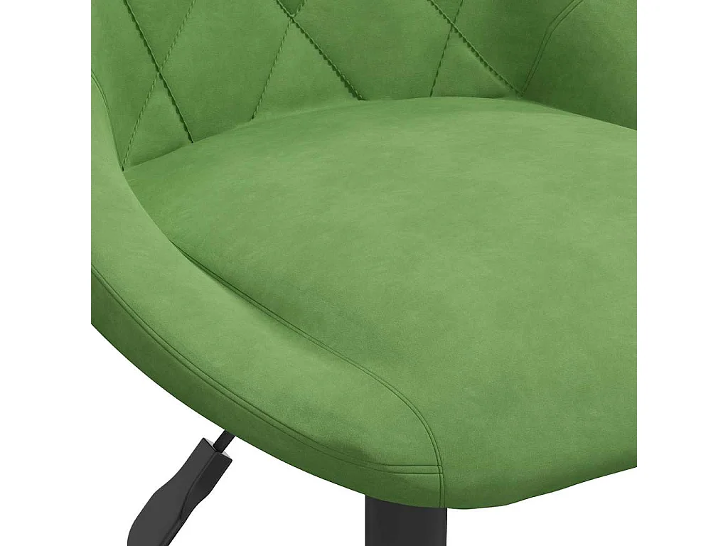 Sedia da Pranzo Verde Chiaro in Velluto
