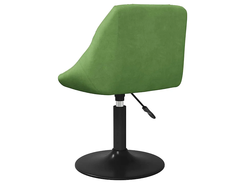 Sedia da Pranzo Verde Chiaro in Velluto