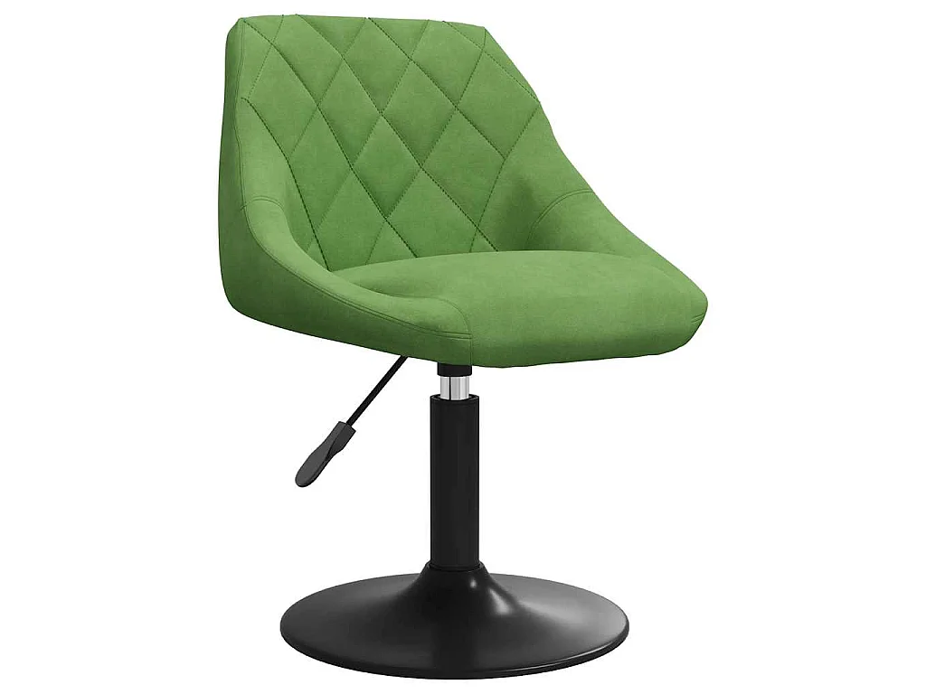 Chaise de salle à manger Vert clair Velours
