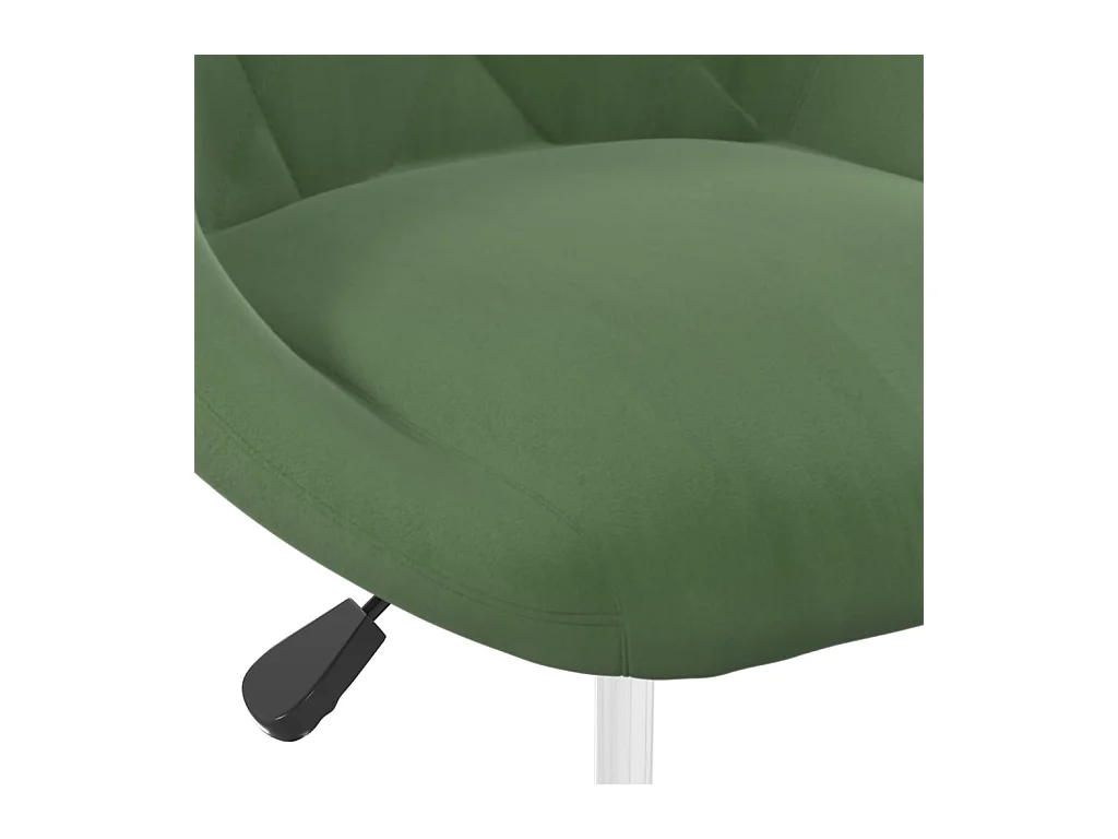 Chaises pivotantes à manger lot de 6 Vert foncé Velours