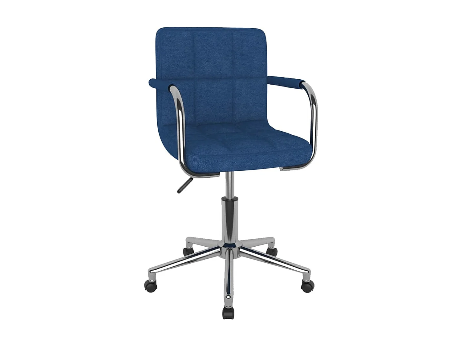 Eetkamerstoel draaibaar stof blauw