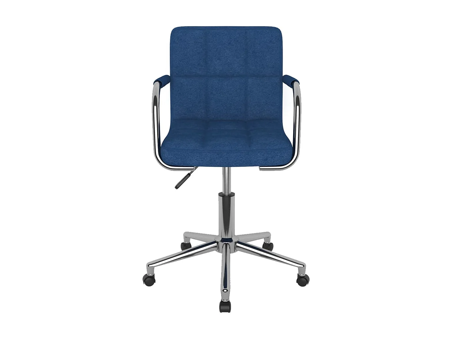 Eetkamerstoel draaibaar stof blauw