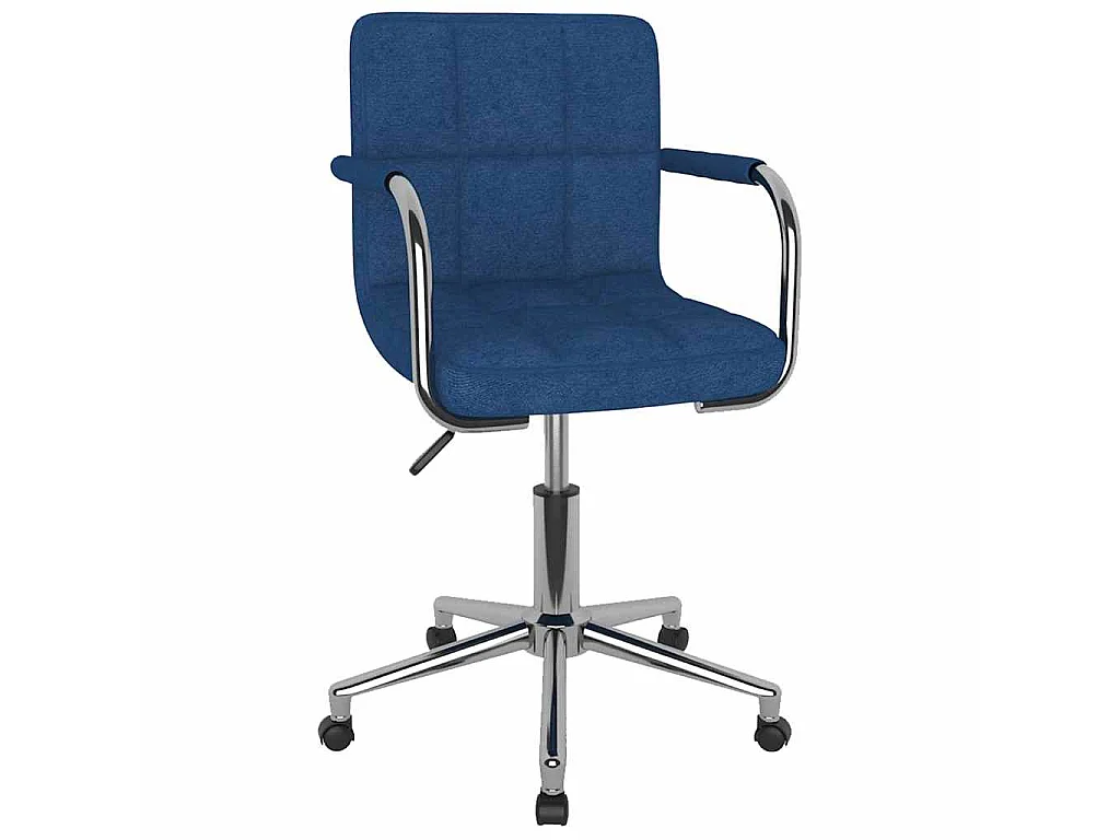 Chaise pivotante de salle à manger Bleu Tissu