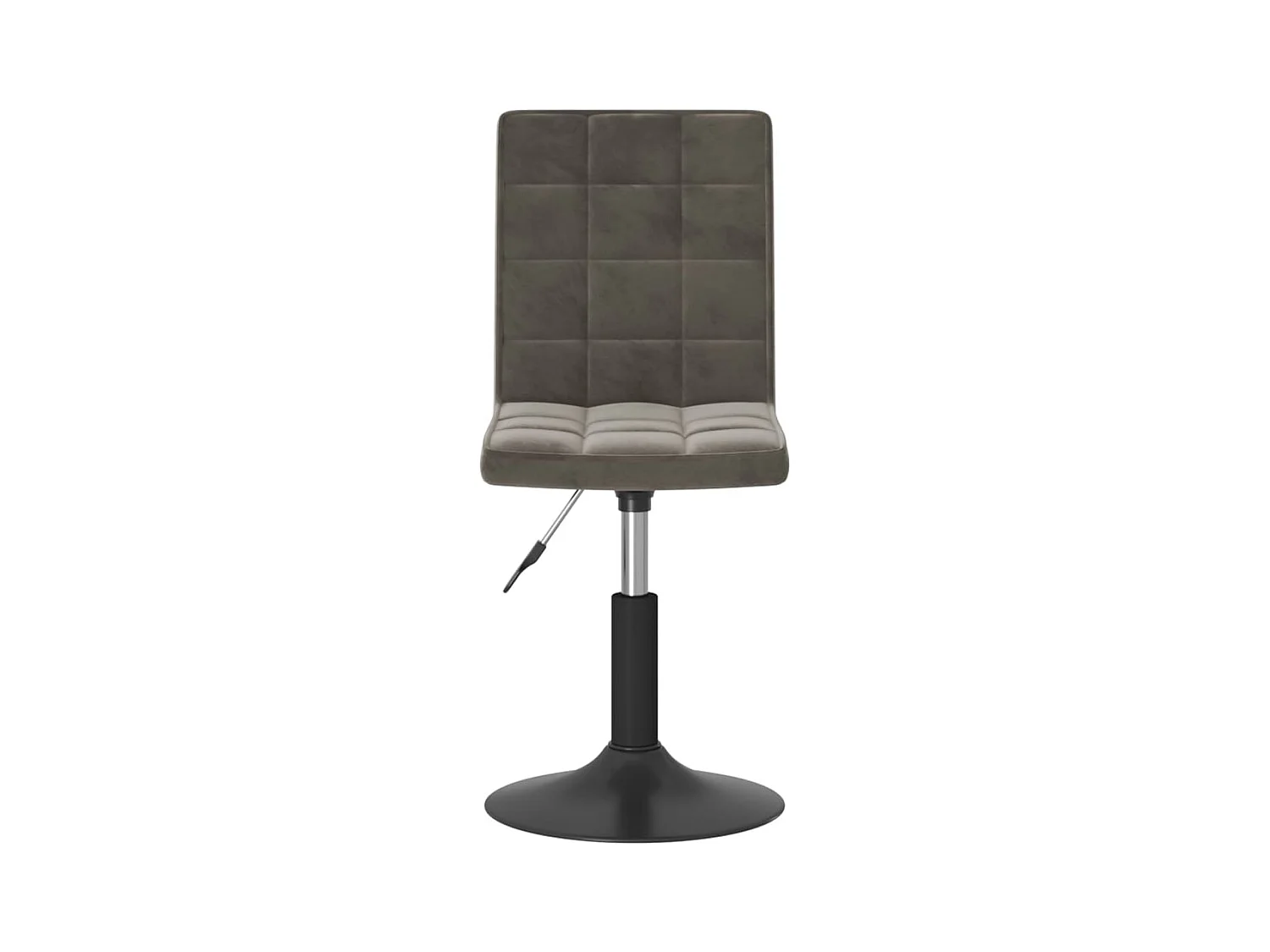 Chaises pivotantes à manger lot de 4 gris foncé velours