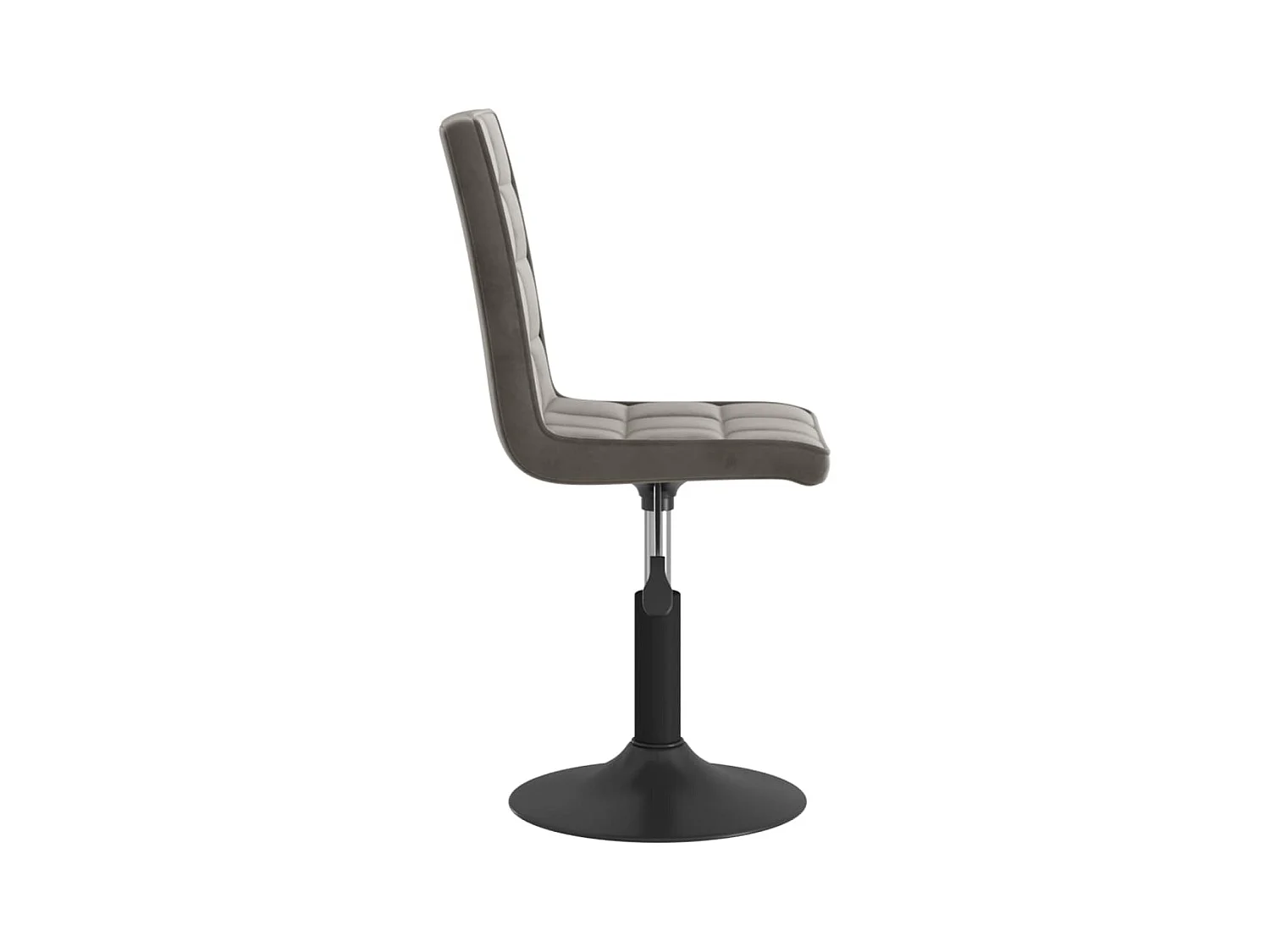 Chaises pivotantes à manger lot de 4 gris foncé velours
