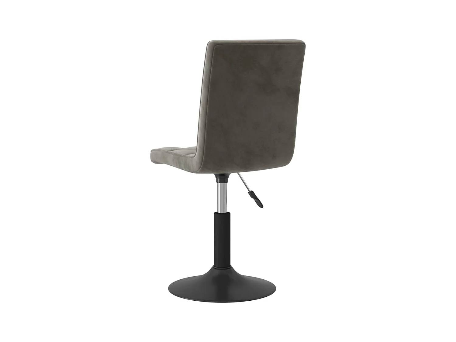 Chaises pivotantes à manger lot de 4 gris foncé velours
