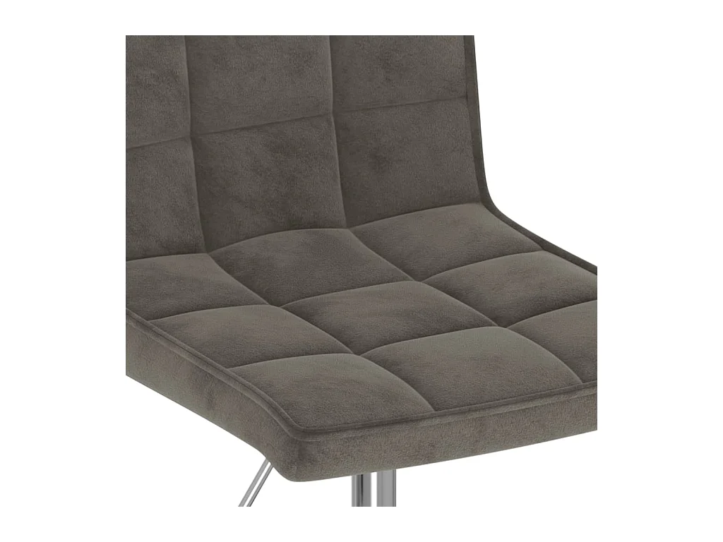 Chaises pivotantes à manger lot de 4 gris foncé velours
