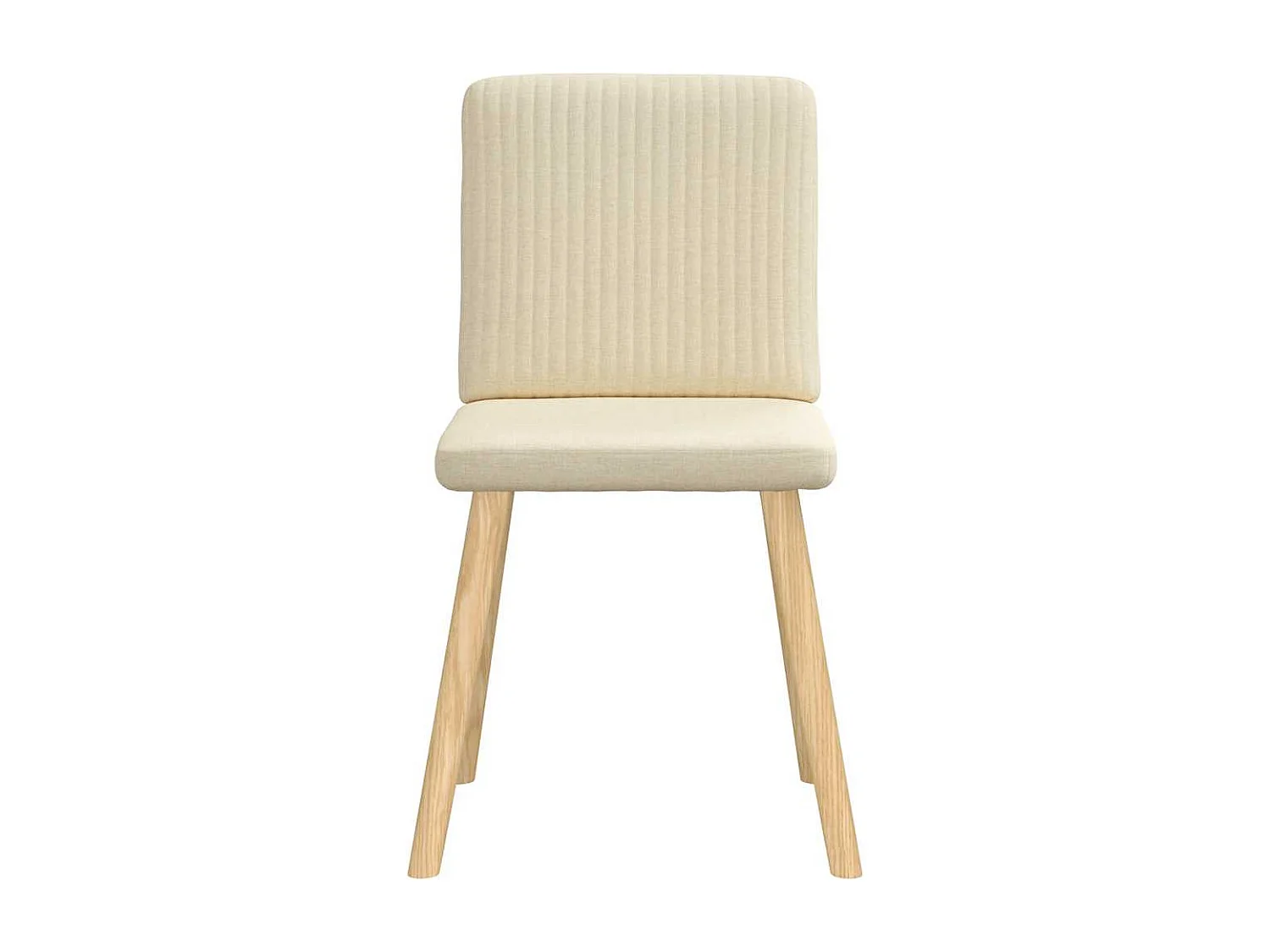 Eetkamerstoelen 4 st stof crèmekleurig