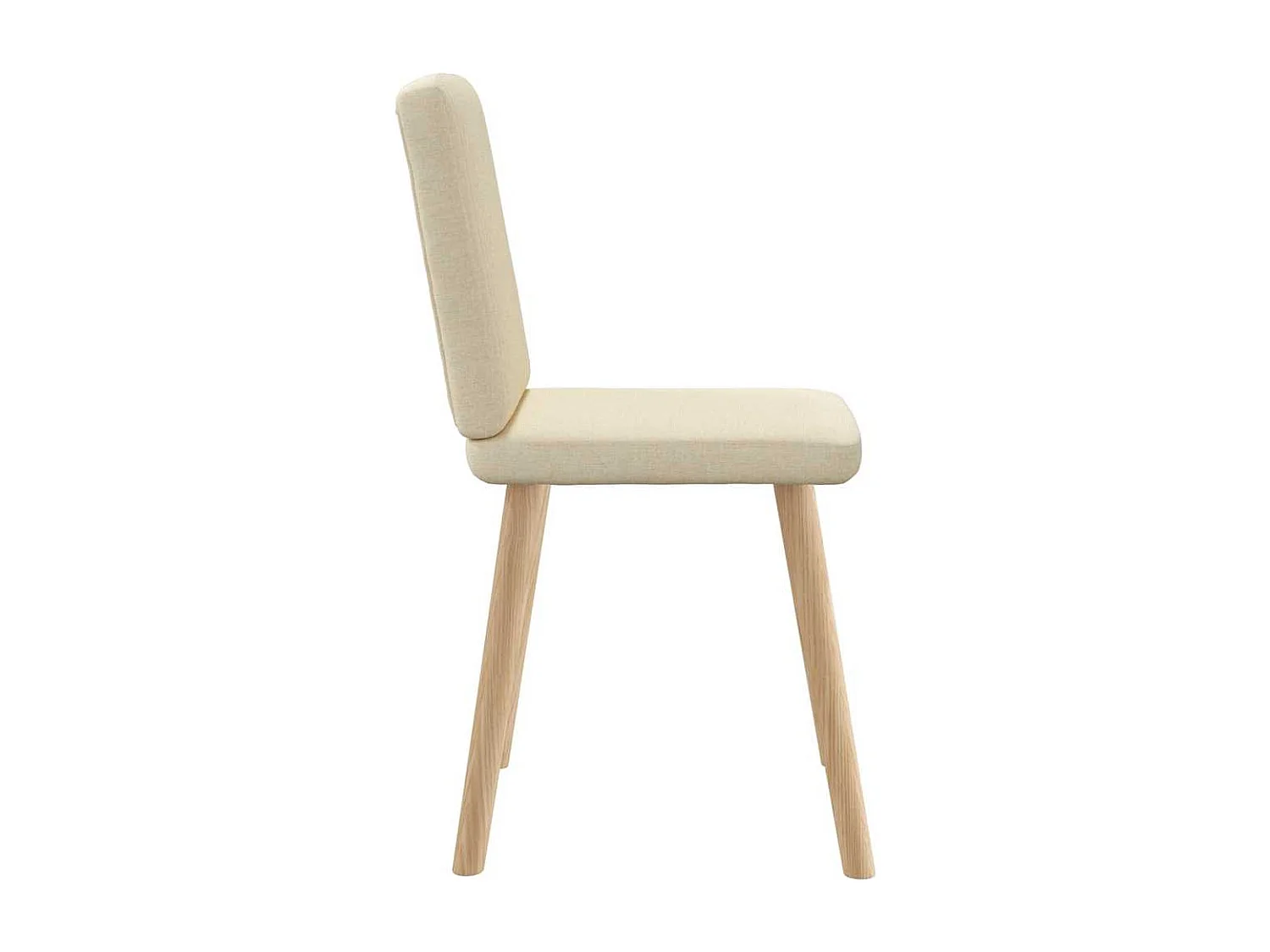 Eetkamerstoelen 4 st stof crèmekleurig
