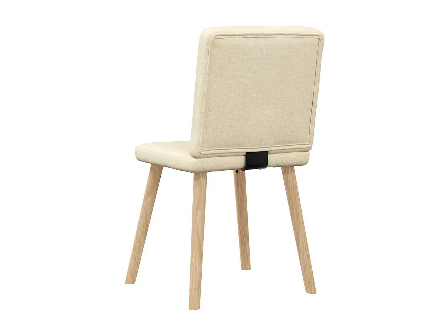 Eetkamerstoelen 4 st stof crèmekleurig