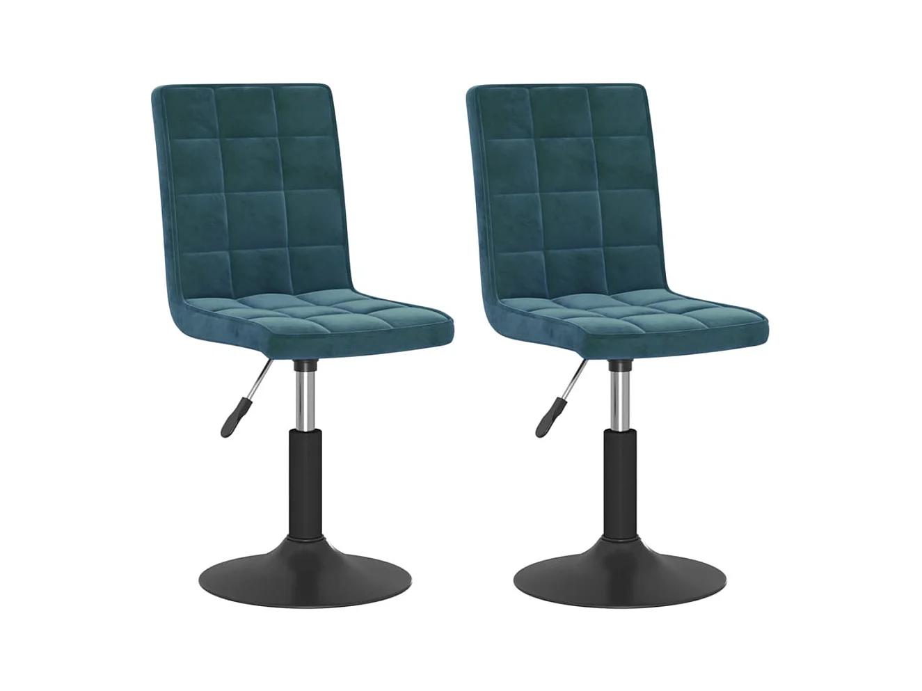 Eetkamerstoelen draaibaar 2 st fluweel blauw