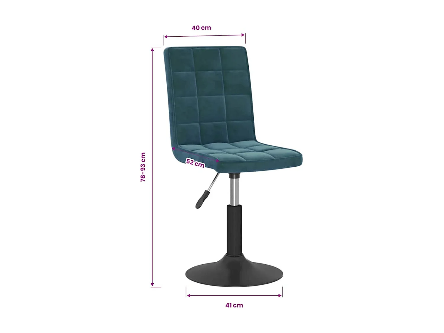 Eetkamerstoelen draaibaar 2 st fluweel blauw
