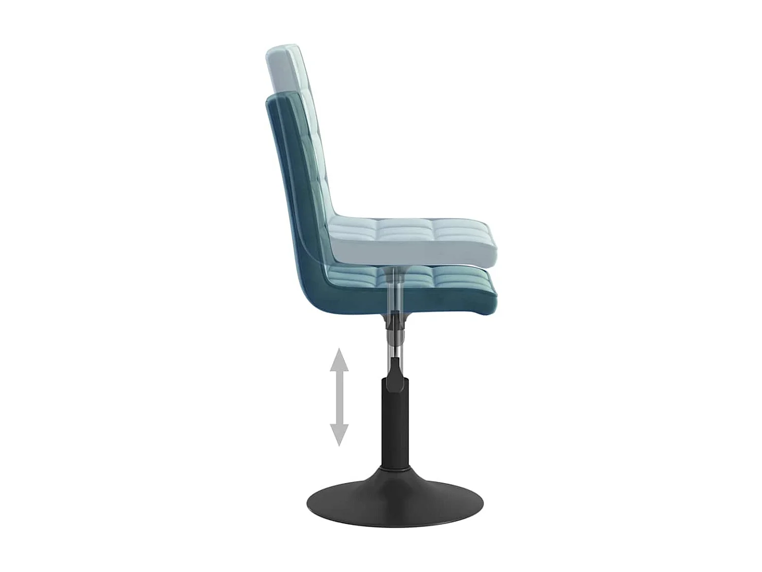 Eetkamerstoelen draaibaar 2 st fluweel blauw
