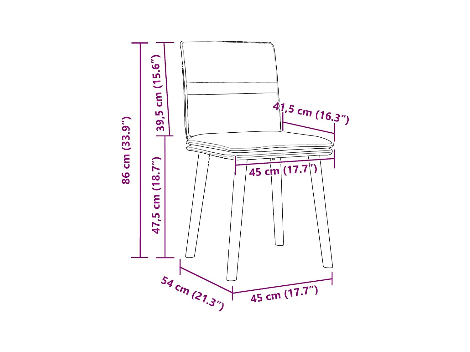 Eetkamerstoelen 6 st linnen