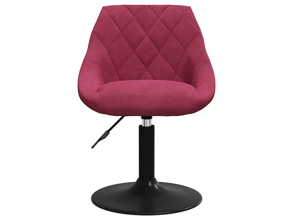Chaises à manger pivotantes lot de 6 rouge bordeaux velours