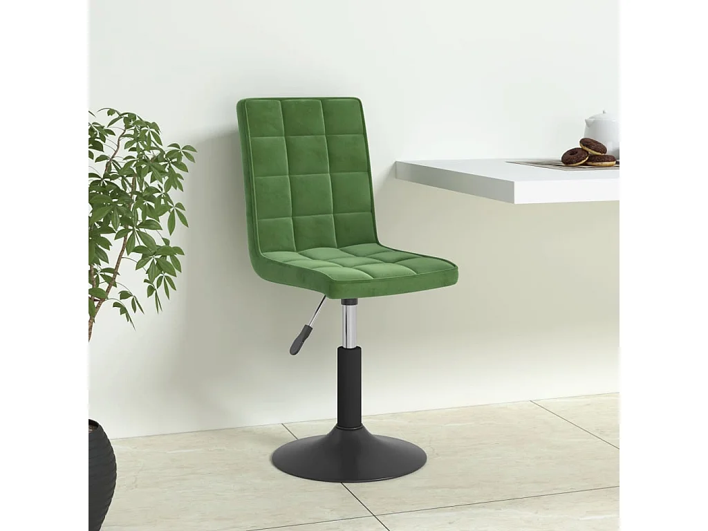 Chaises pivotantes à manger lot de 6 vert foncé velours